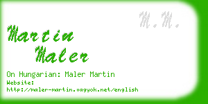 martin maler business card